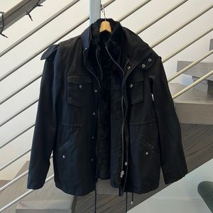 LA ROK WINTER JACKET WITH REMOVABLE FUR VEST